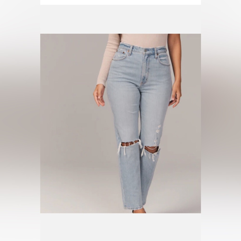 Abercrombie & Fitch Sky Blue High Rise Jeans